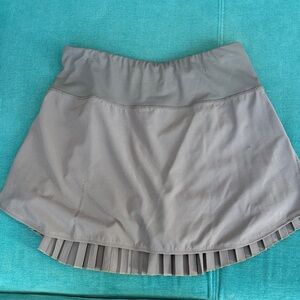 Gray Pleated Women's Skirt